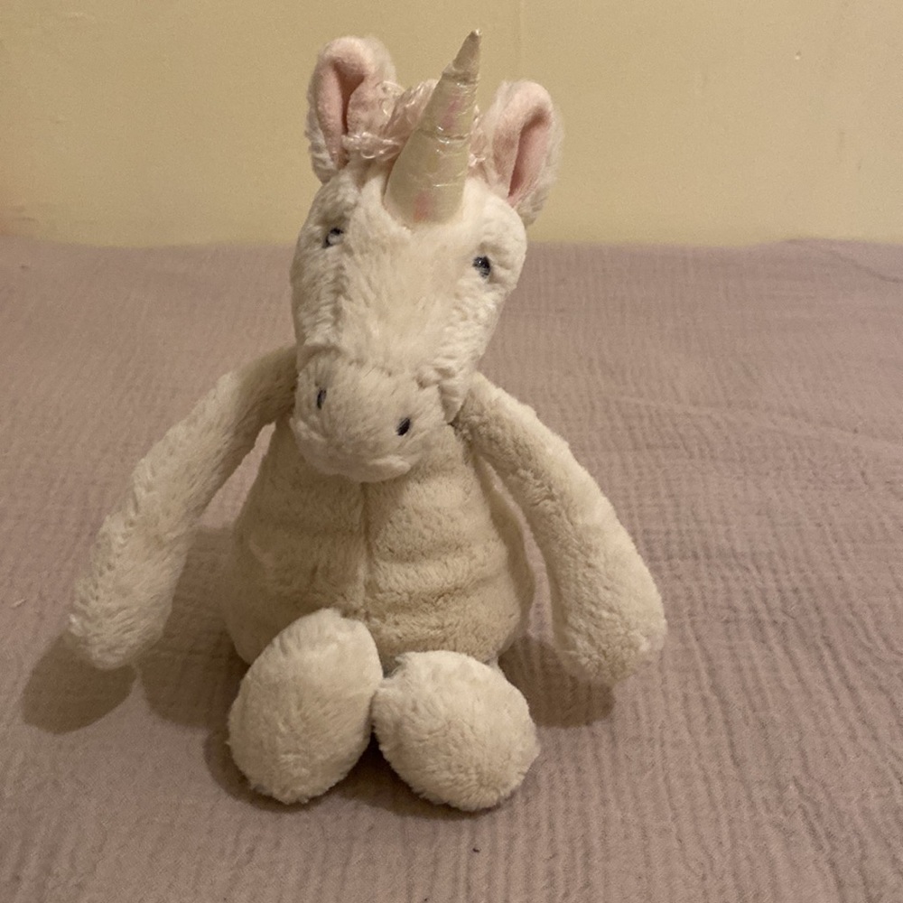 Jellycat White Plush Unicorn Toy - Picture 2 of 7